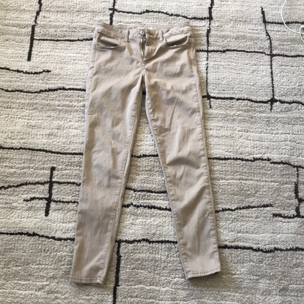 American Eagle Khaki Jeggins (Size 10 Long)